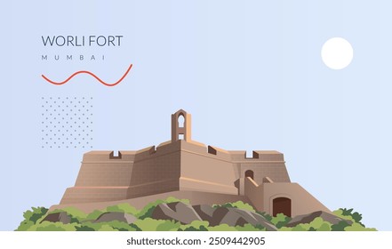 Worli Fort Mumbai, India - Ilustración de stock como archivo EPS 10