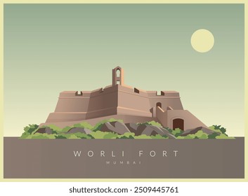 Worli Fort Mumbai, India - Ilustración de stock como archivo EPS 10