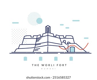 Worli Fort Mumbai, India - Ilustración de stock como archivo EPS 10