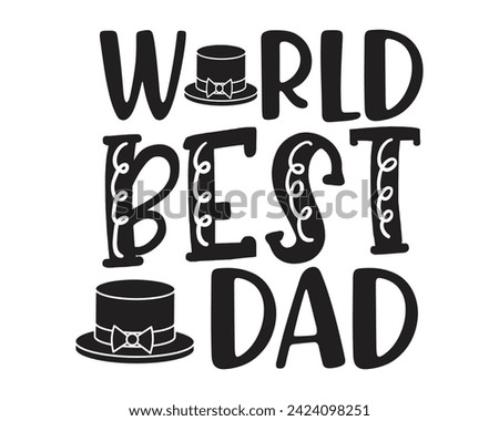 worls best dad typography t-shirt design