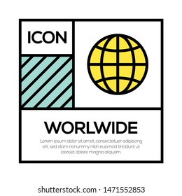 WORLWIDE AND ILLUSTRATION ICON CONCEPT