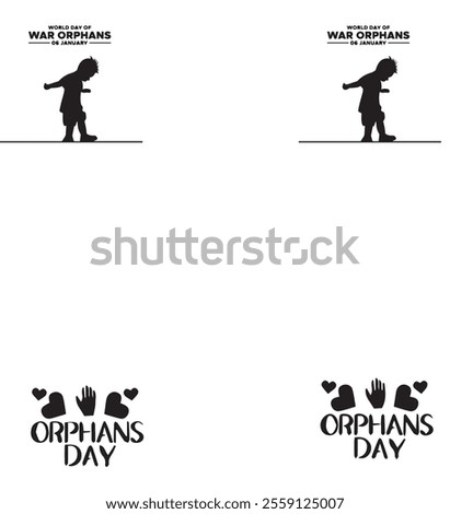 WorlWorld War orphans day theme template. Vector illustration. Suitable for Poster, Bannd War orphans day theme template. Vector illustration. Suitable for Poster, Banners, campaign and greeting card.