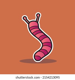 Worm Animal Vector Cartoon Illustration 