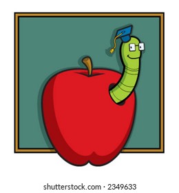 Worm in an apple