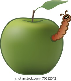 Worm in apple