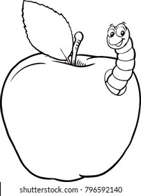 Worm in apple