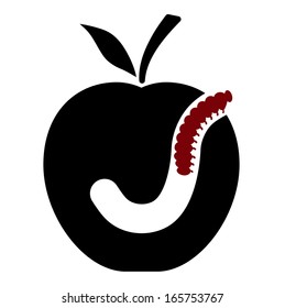 worm in the apple icon