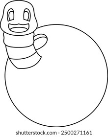 Worm Bowling Bowling ball Animal Vector Graphic Art Illustration