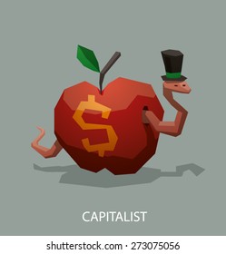 Worm the capitalist, vector