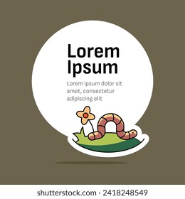 Diseño de tarjeta de gusano. Diseño de plantilla