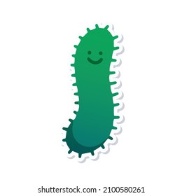 Worm in cartoon style, Vector, Illustration.
