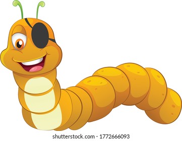 A Worm Cartoon vector art and illustration