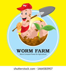 Worm Compost Graphic Logo Design