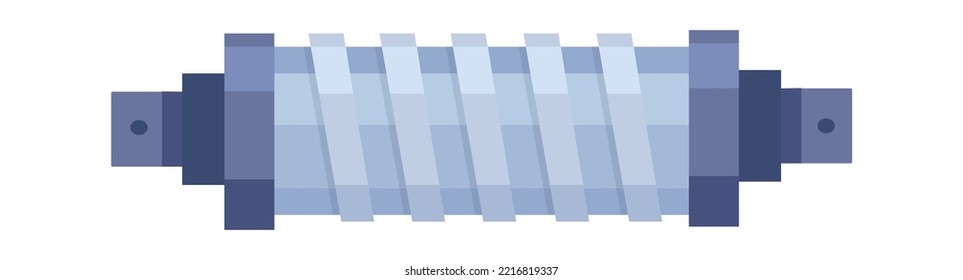 Worm Drive Part Flat Illustration