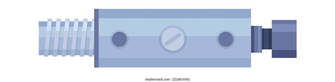 Worm Drive Part Flat Illustration