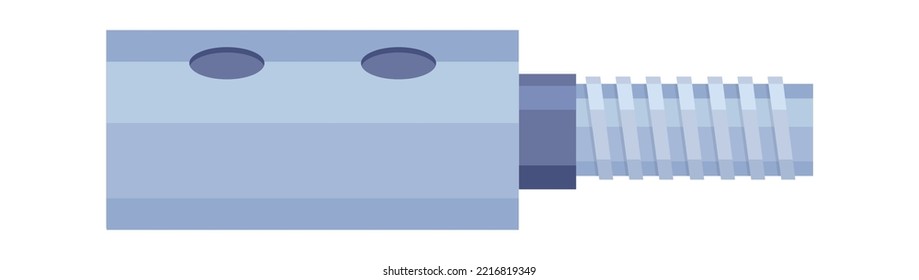 Worm Drive Part Flat Illustration