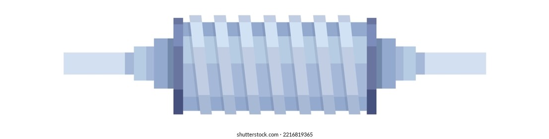 Worm Drive Part Flat Illustration