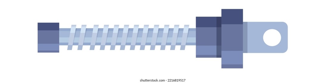 Worm Drive Part Flat Illustration