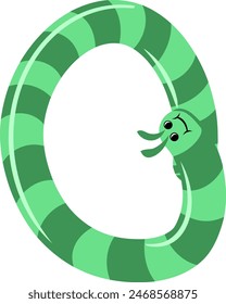 Worm Earth Letter Alphabet Vector Element