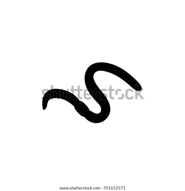 ミミズミミズの黒いシルエット動物 ベクターイラストレータ のベクター画像素材 ロイヤリティフリー