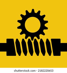 Worm gear vector illustration flat design. Pair of gears isolated on white background.