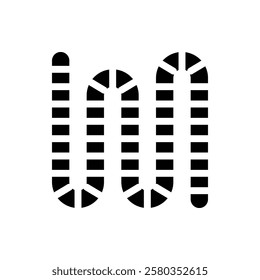 Worm Glyph Icon. Worm Icon