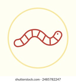 Worm helpful trendy icon attractive abstract vector illustration artwork colorful design