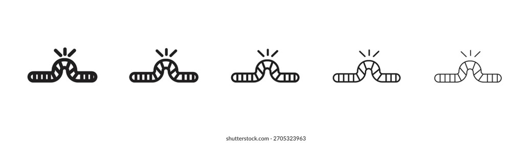 Design de ícone de worm, logotipo, aplicativo, UI. Ilustração vetorial, EPS