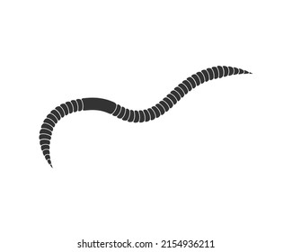 Worm icon. Earthworm symbol. Vector illustration image.