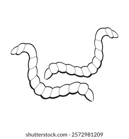 worm icon illustration design template