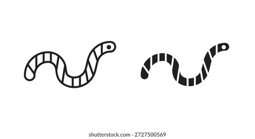 Ícone de worm isolado vetor Ilustração. Pictograma vetorial para web e app