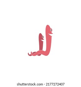 Worm icon logo design illustration vector template