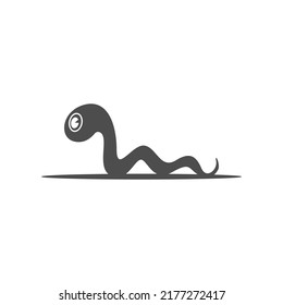 Worm icon logo design illustration vector template