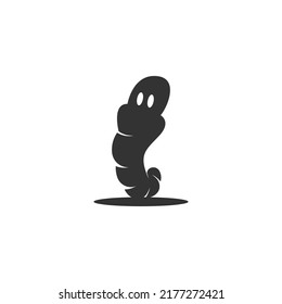 Worm icon logo design illustration vector template