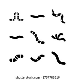 worm  icon or logo isolated sign symbol vector illustration - Collection of high quality black style vector icons
