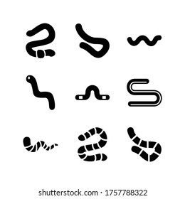 worm  icon or logo isolated sign symbol vector illustration - Collection of high quality black style vector icons
