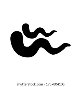 icono de gusano o logotipo símbolo de signo aislado ilustración vectorial - iconos vectoriales de estilo negro de alta calidad