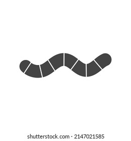 Worm icon on white isolated background. 