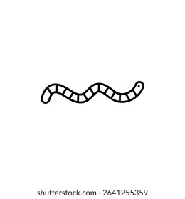 Worm icon outline set sign