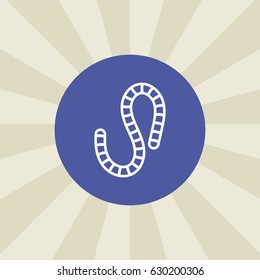 worm icon. sign design. background