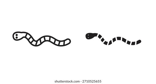 Símbolo de ícone de worm para designs de logotipo, Web e aplicativo.