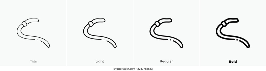 worm icon. Thin, Light Regular And Bold style design isolated on white background