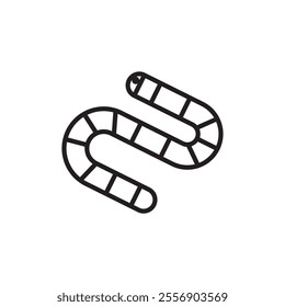 Worm icon Thin line art collection