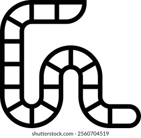 worm icon. Thin linear style design isolated on white background