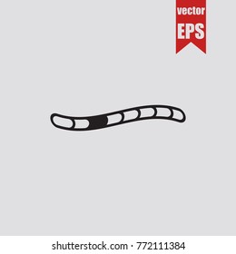 Worm icon in trendy isolated on grey background.Vector illustration.