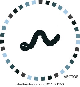 Worm icon, vector design element