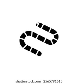 Worm icon Vector flat thin line illustration