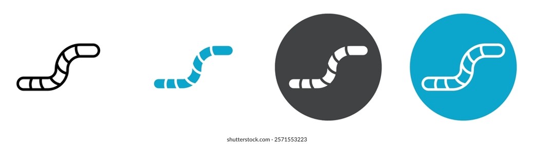 worm icon Vector illustration in black