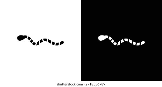 Icono de gusano Ilustración vectorial - iconos de vector de estilo negro de alta calidad