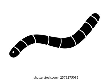 worm icon vector on white background